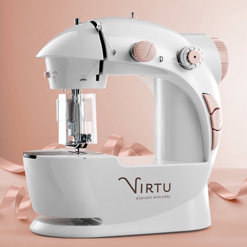 Mini Portable Sewing Machine Kit for Beginners & Kids - Craft Supplies Included