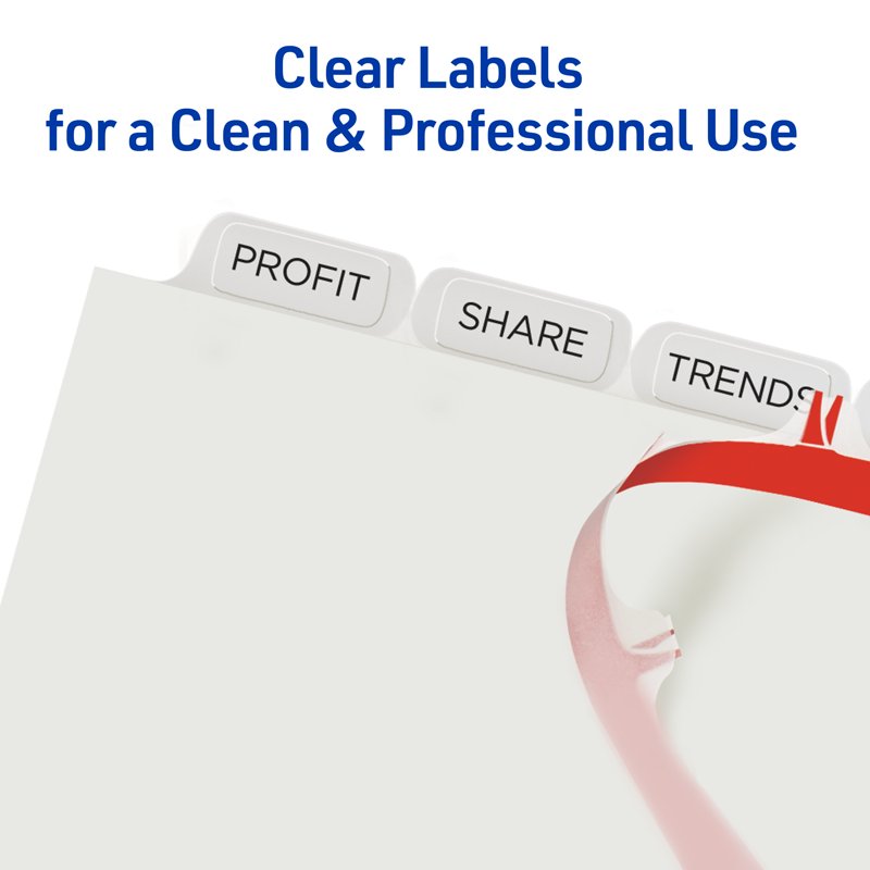 8-Tab Print & Apply Dividers for Binders - Customizable Office Organization