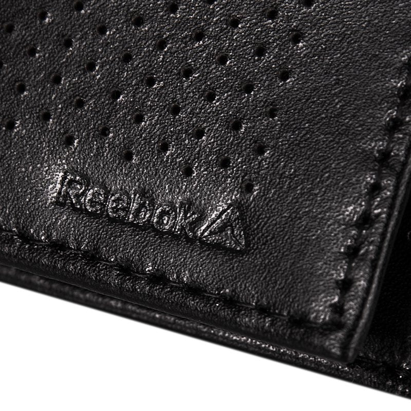 Leather Perforated Trifold Wallet with RFID Blocking - Slim Design, Card & Cash Storage