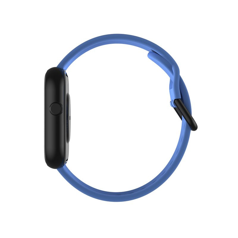 Unisex Smart Watch with Interchangeable Silicone Strap, Fitness & Health Tracking