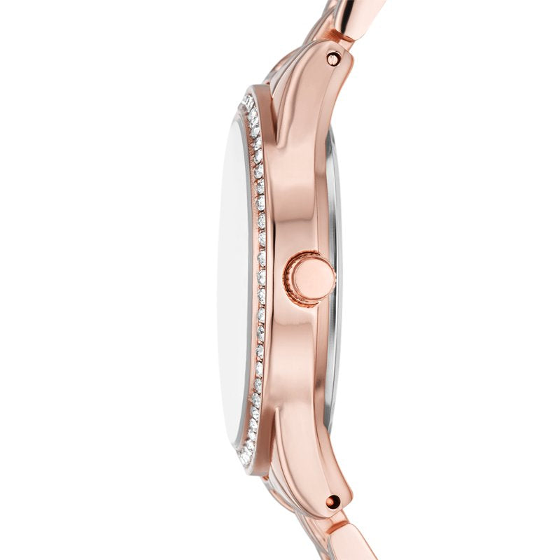 Women's Rose Gold Gift Set with Watch, Bracelets & Earrings