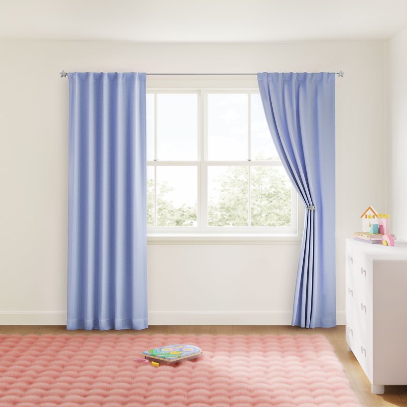 Kids Blackout Curtain Panels Set - Light Purple, Room Darkening, 2 Panels