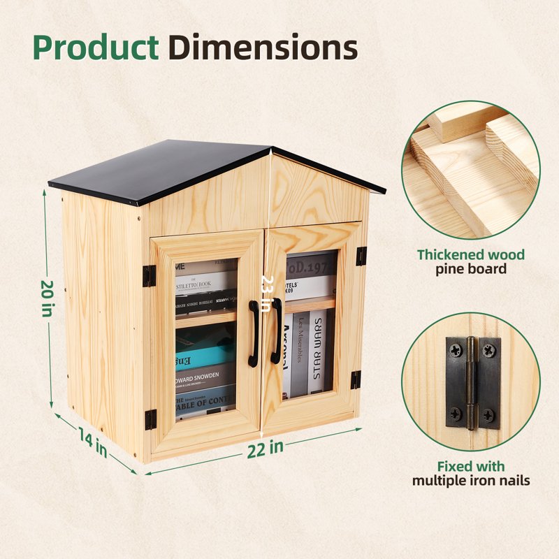 Outdoor Community Library Box for Book Sharing and Literacy
