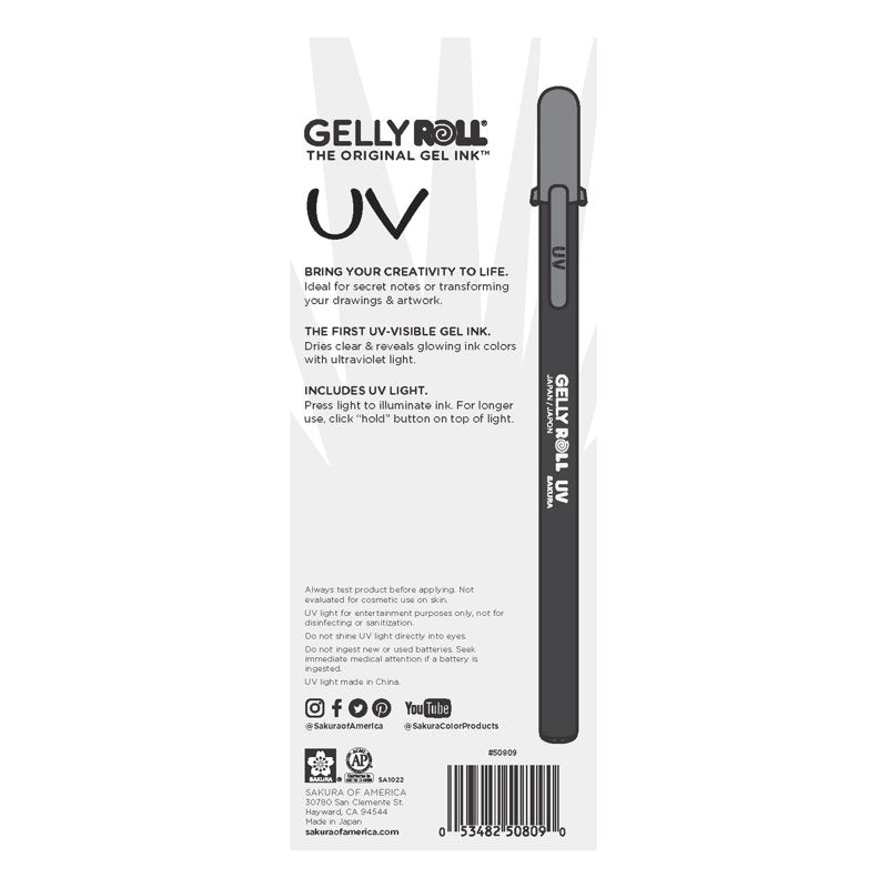 UV-Visible Gel Ink Pen Set - Bold Point, 3 Colors for Secret Notes & Artwork