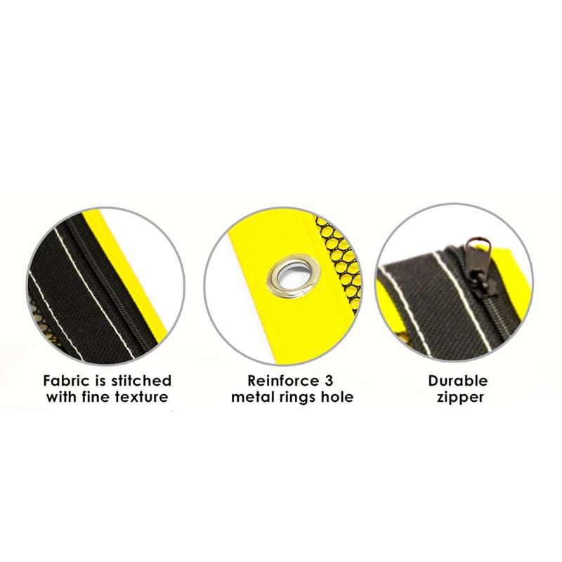 Zipper Pencil Pouch with Binder Rings - Clear See-Through Pen & Marker Organizer