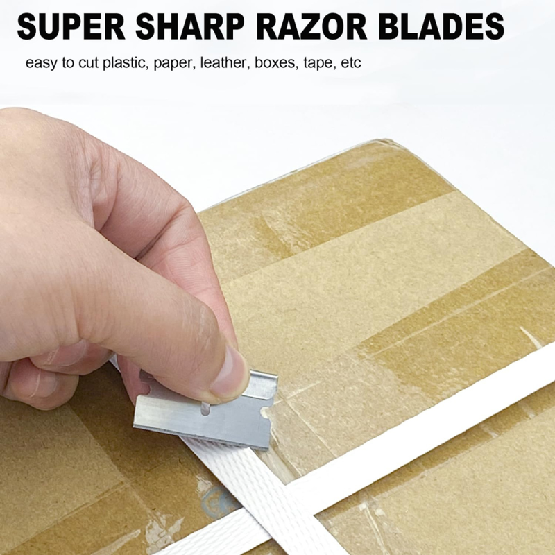 High Carbon Steel Razor Blades 100-Pack for Paint, Glass & Surface Scraping