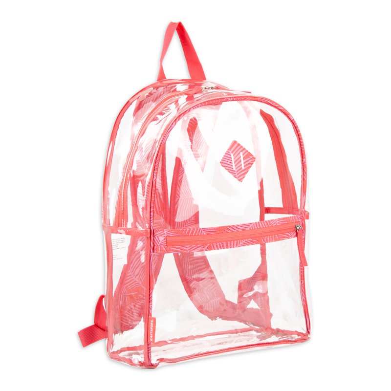 Clear School Backpack with Pencil Case and Adjustable Straps - Multiple Colors