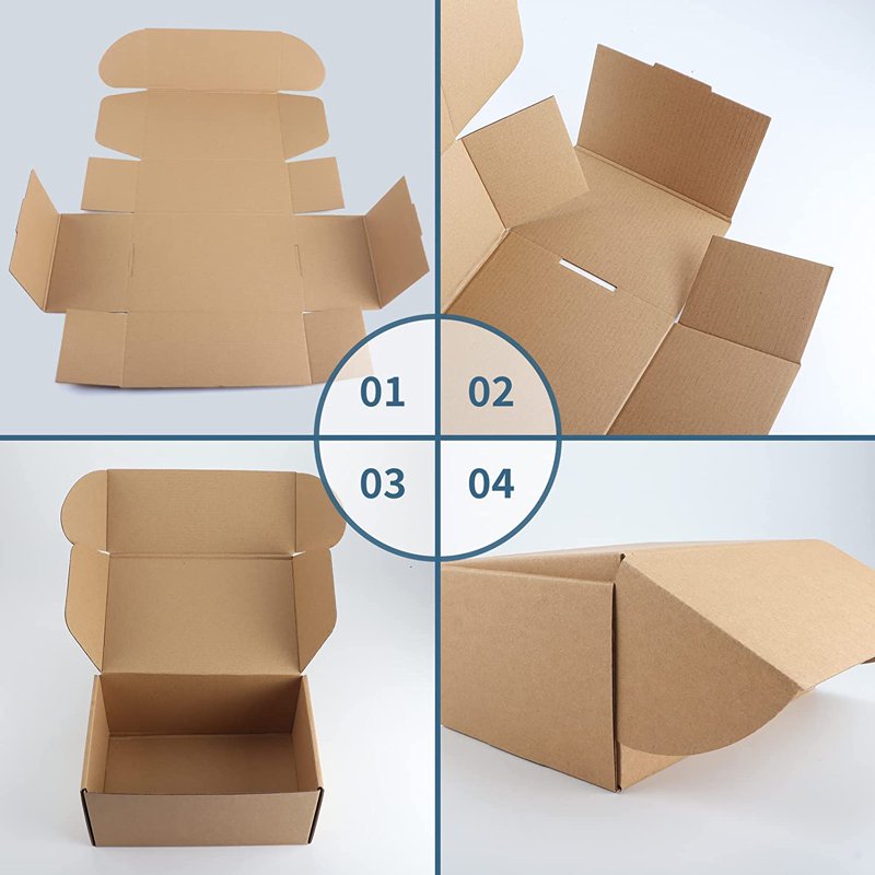25 Pack Small Shipping Boxes 9x6x4 Inches Corrugated Cardboard Mailers