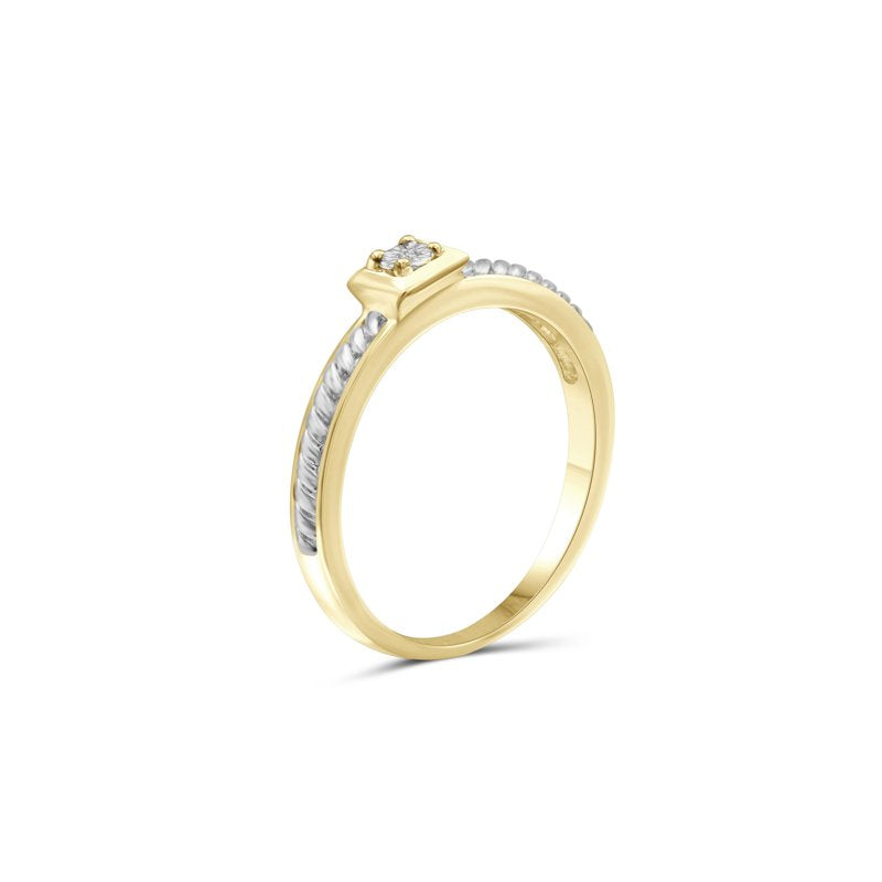 Diamond Accent Sterling Silver Ring Set for Women – Two Tone Jewelry