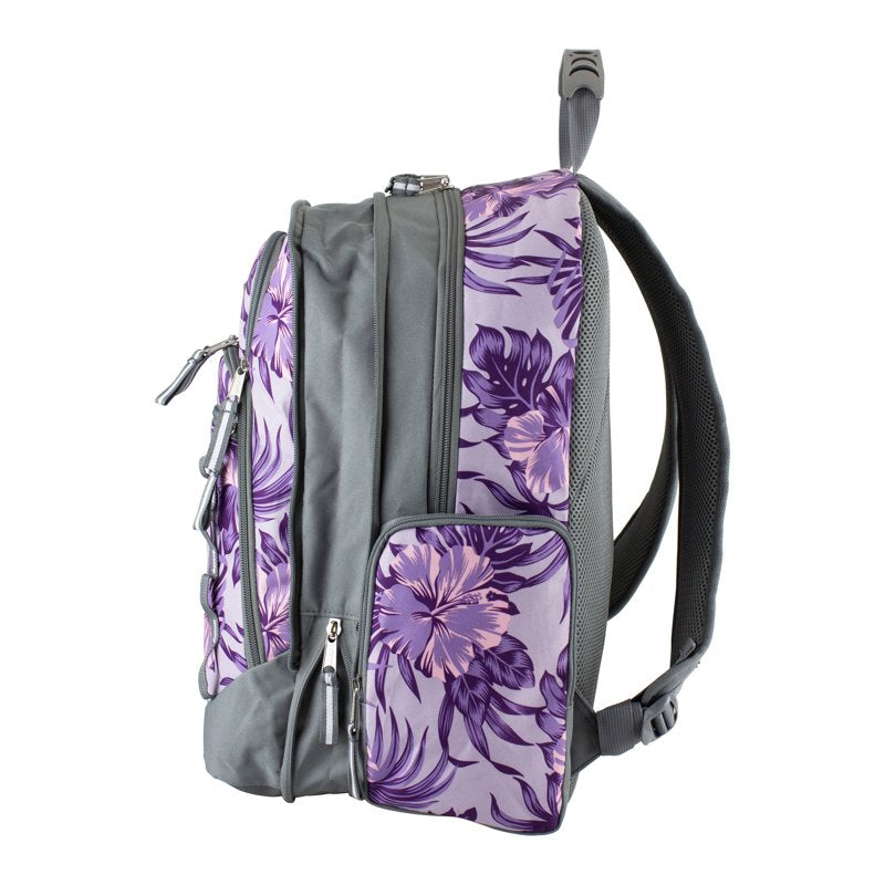 Expandable Recycled Polyester Laptop Backpack with Tech Sleeve & Water-Resistant Bottom