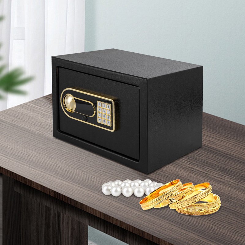 Large Fireproof Steel Safe Box with Digital Keypad Lock for Home & Office Security