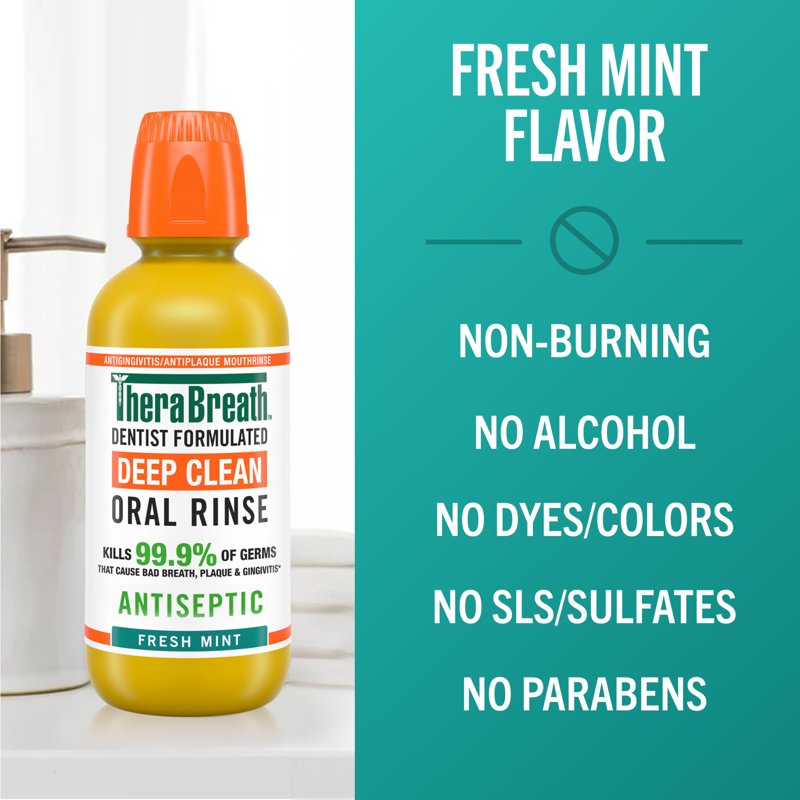 Deep Clean Mouthwash Alcohol-Free Mint 1L – Germ, Plaque & Gengivitis Control