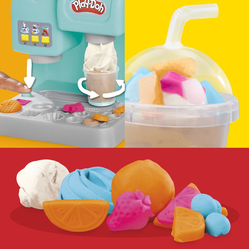 Pretend Play Coffee Set with 5 Play-Doh Colors - Kitchen Cafe Toy