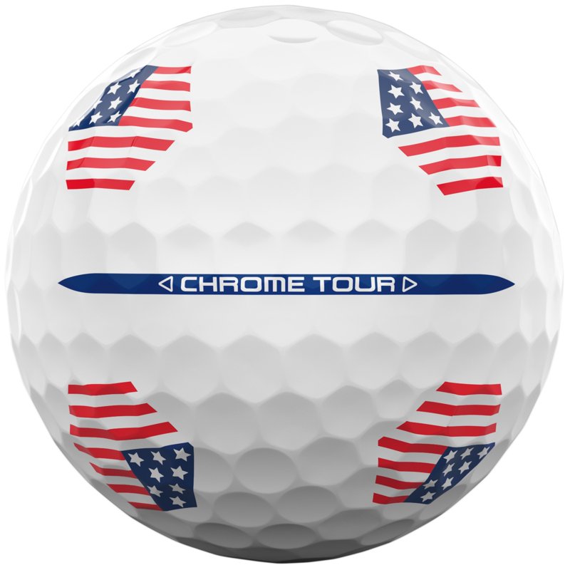 (2 Pack) Callaway Chrome Tour 360 TruTrack Golf Balls - 12 Pack, 2024 Yellow Stripe Alignment, USA