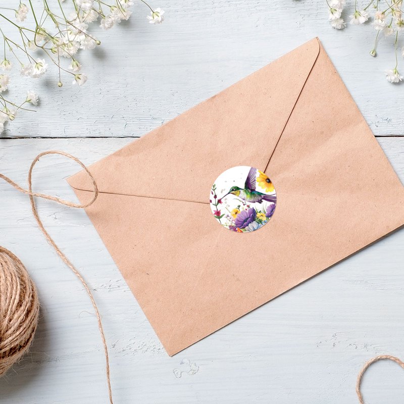 Watercolor Floral Seals (Watercolor) - Set of 24 1.5" Self-Stick Envelope Stickers