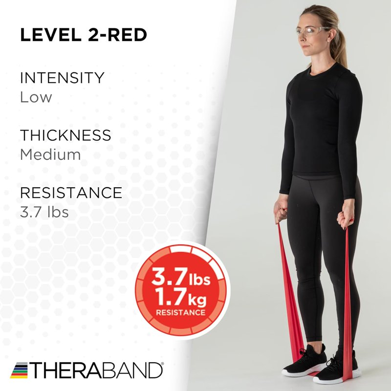Resistance Band for Exercise & Physical Therapy - Latex, 6 Ft, Multiple Colors