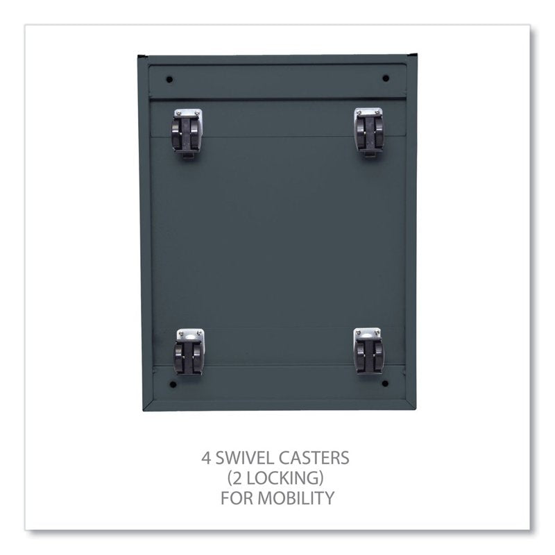 Alera Lockable 2-Drawer Vertical Filing Cabinet - Charcoal