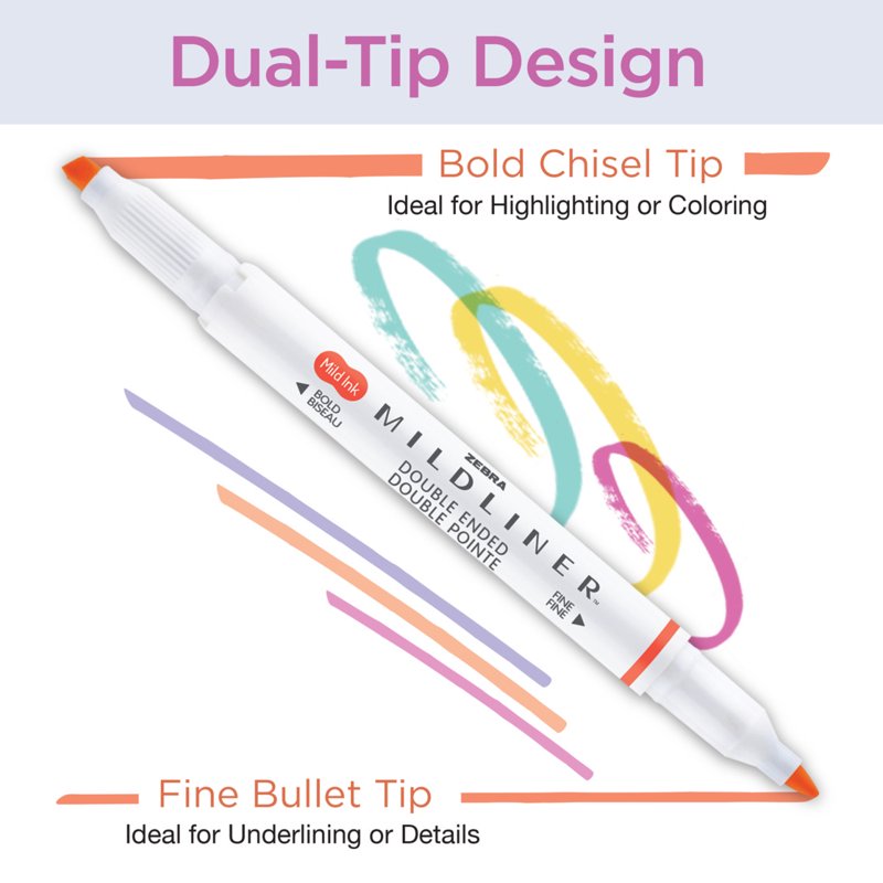 Double-Ended Creative Highlighter Set for Planners and Art - 2 Pack