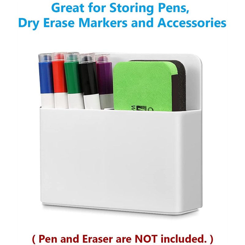 Magnetic Dry Erase Marker Holder with Adjustable Dividers for Whiteboards, Office & Home Storage