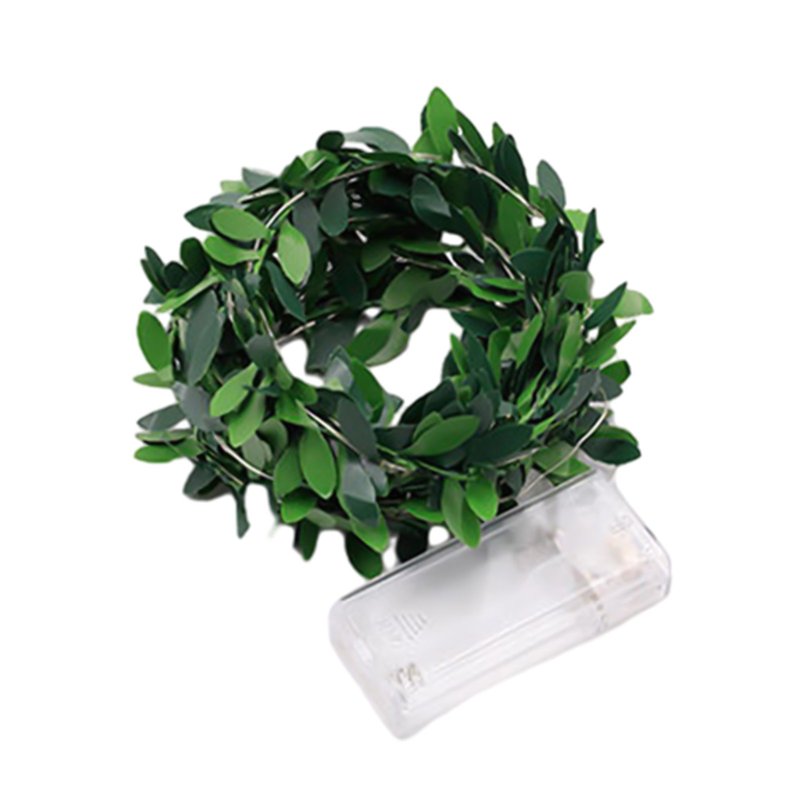 LED String Lights with Fabric Leaves for Holiday & Party Decor - 78.7 Inch