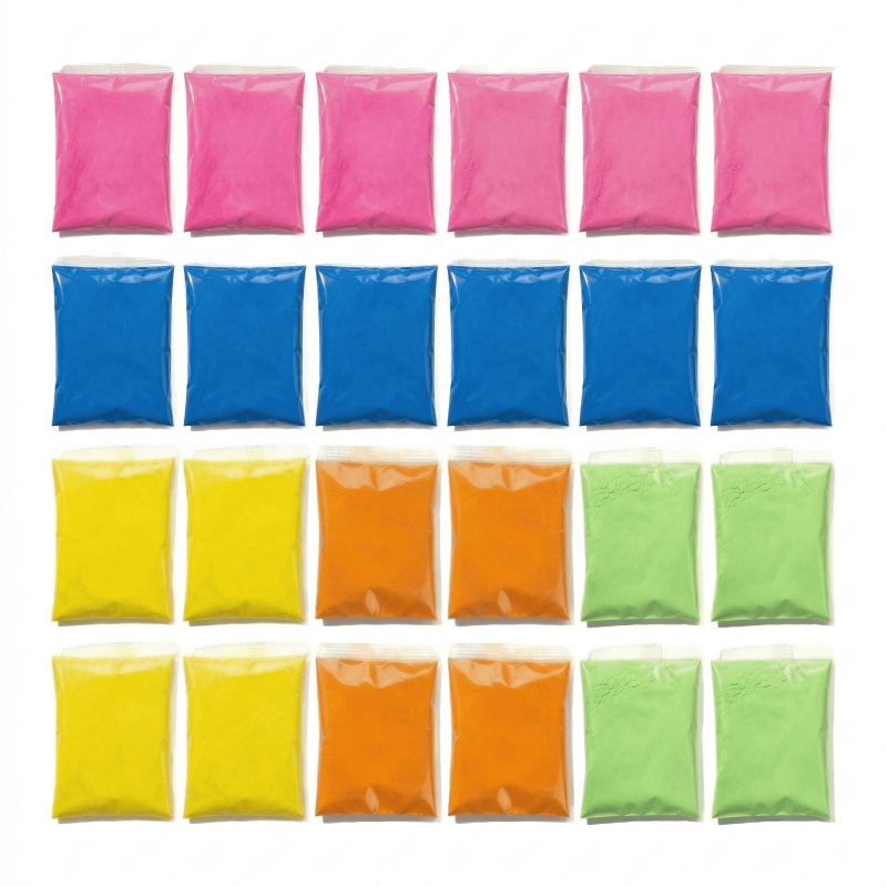 Bulk Holi Color Powder Set for Festivals & Outdoor Events - 24 Pack