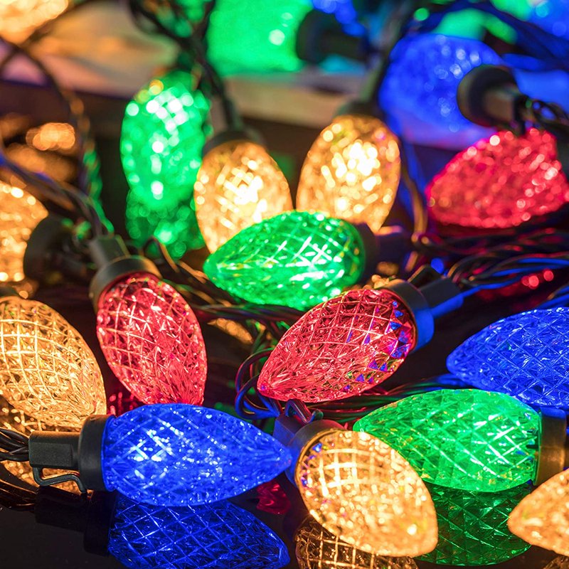 Indoor & Outdoor Waterproof LED Christmas String Lights - 81 ft Extension Corded Decor