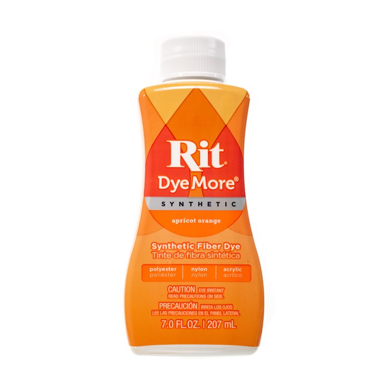 Synthetic Fabric Dye Liquid Apricot Orange for Polyester, Nylon, Acrylic 7 FL OZ