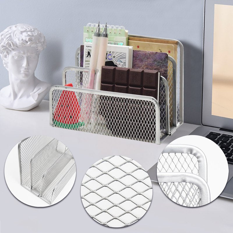 Desk Mail Organizer 2 Pack Metal Mesh Letter Holders for Home Office
