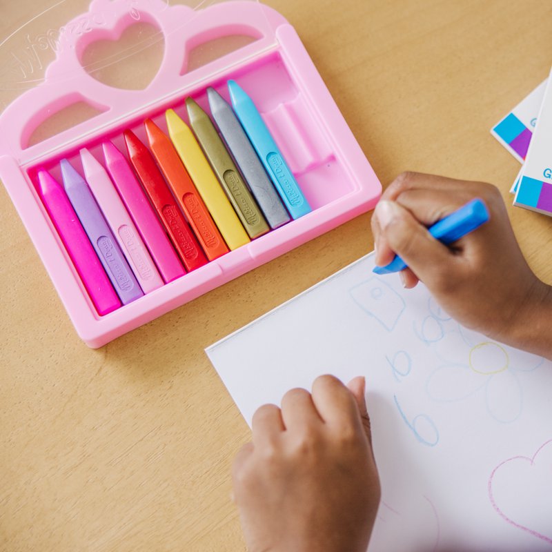Melissa & Doug Princess Crayon Set - 12 Color Kids Drawing Toys