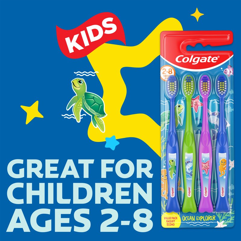 Kids Extra Soft Toothbrush Pack - Ocean Explorer Theme, 4 Count