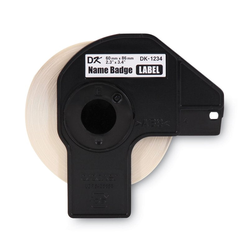 Brother Adhesive Name Badge Labels White Paper 2.3 x 3.4 Inches - 260 Labels