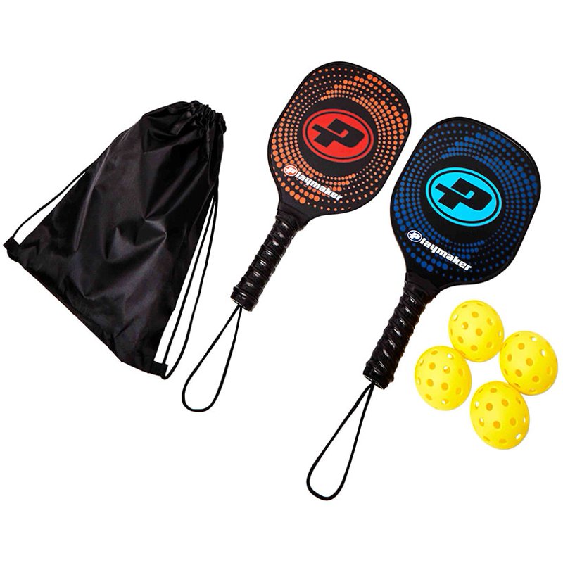 Playmaker Deluxe 2-Player Pickleball Set with Paddles, Balls & Carry Bag
