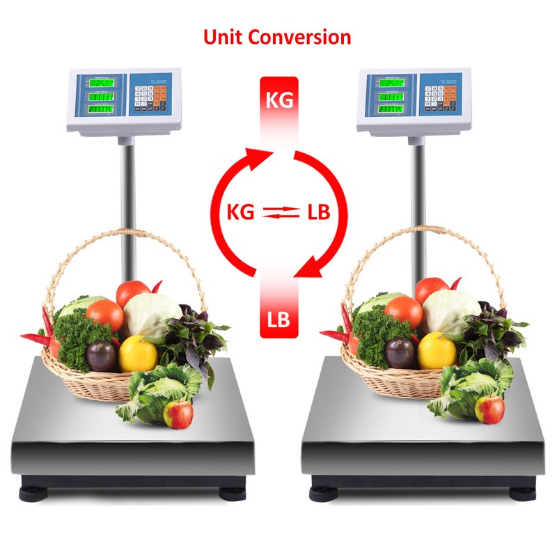 Digital Postal Floor Scale 660lbs Capacity Heavy Duty Industrial Weighing Platform