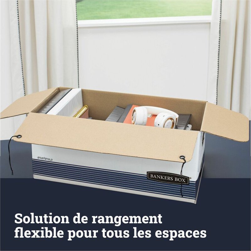 Medium-Duty File Storage Boxes with String & Button Closure - Letter Size, 20 Pack