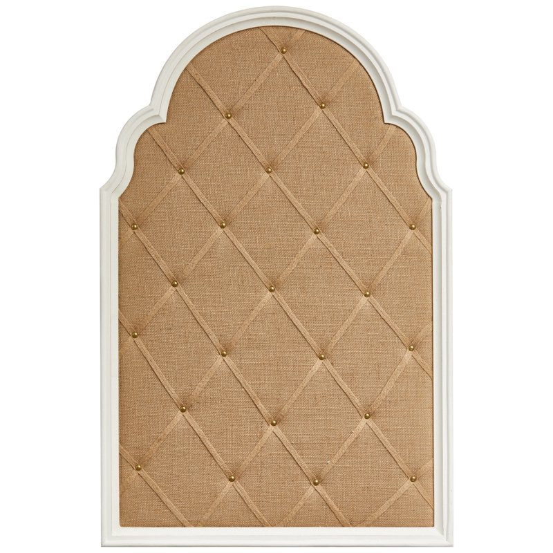 Farmhouse White Wood Frame Bulletin Board - 36x24 Wall Memo Board for Office & Home Decor