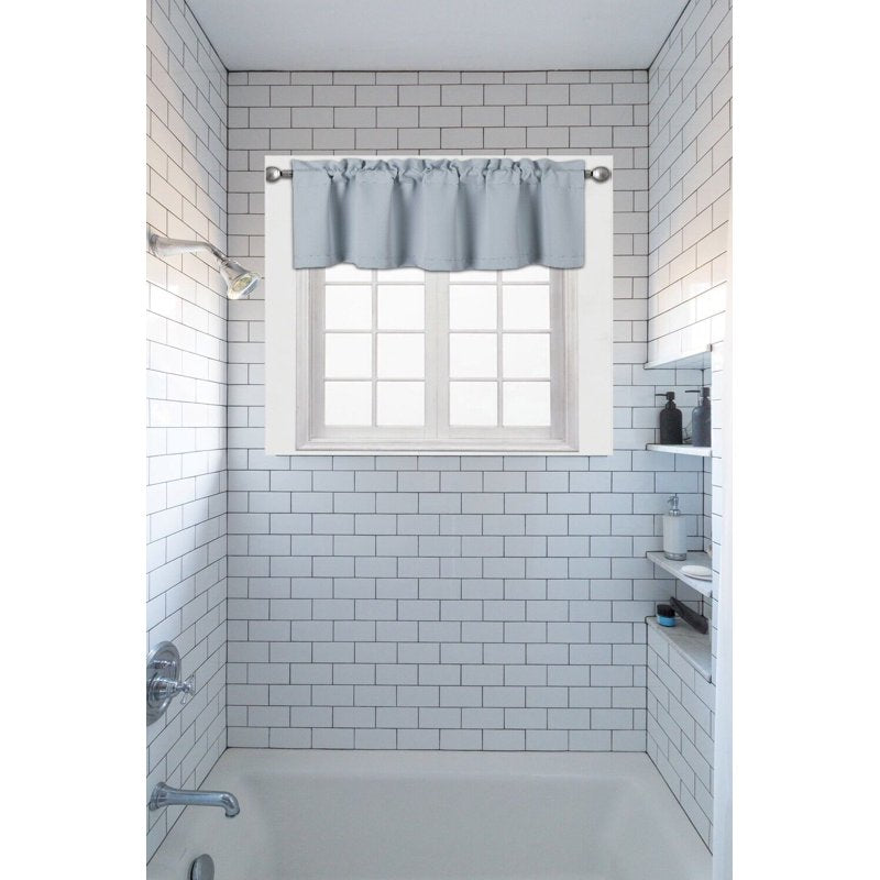 Blackout Thermal Valance Curtain for Kitchen Bathroom Bedroom - 54x18 Inch