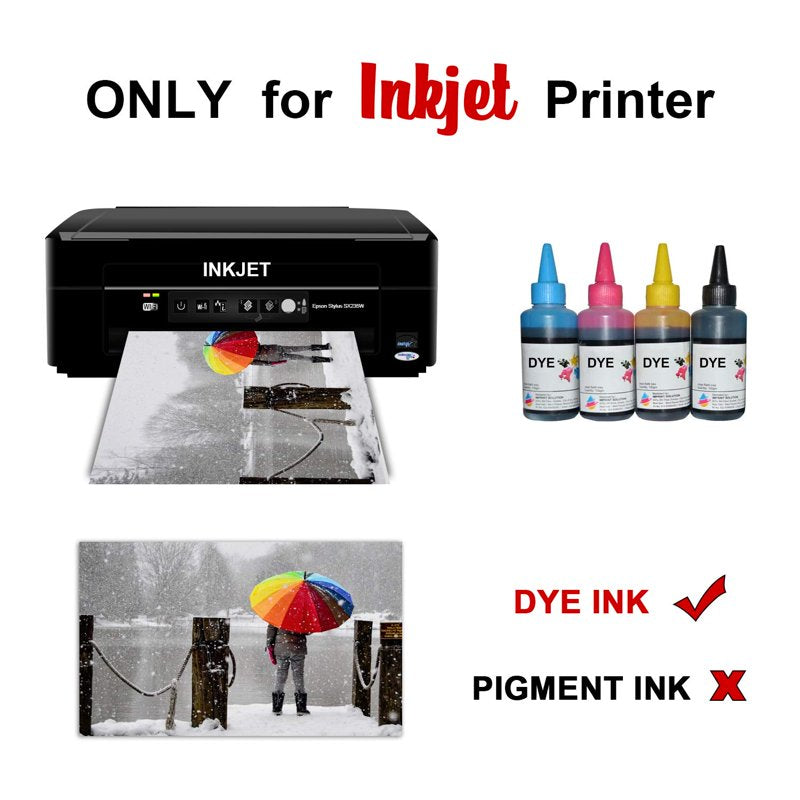 Glossy Inkjet Photo Paper 8.5x11 230gsm Heavyweight 200 Sheets - Scratch Resistant