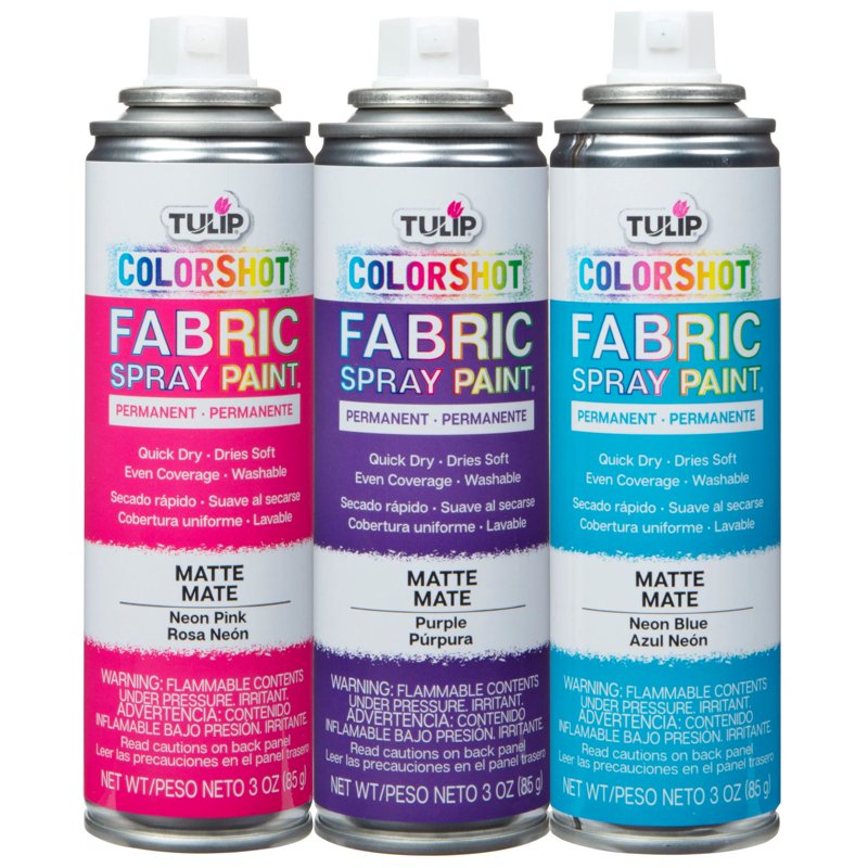 Fabric Spray Color - Brights 3 Pack, Instant Color Dye for Textiles