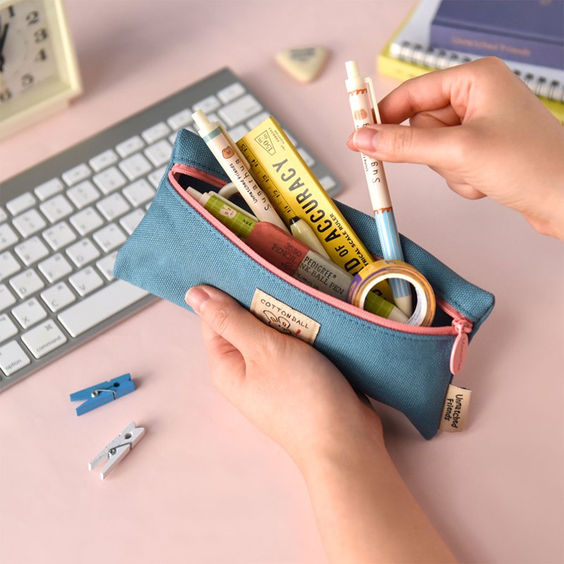 Vintage Pencil Case with Unmatched Friends Design, Portable & Stylish