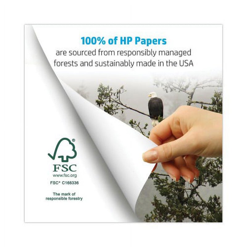 HP Multipurpose Printer Paper 96 Bright 20 lb Bond 8.5 x 11 White 1500 Sheets