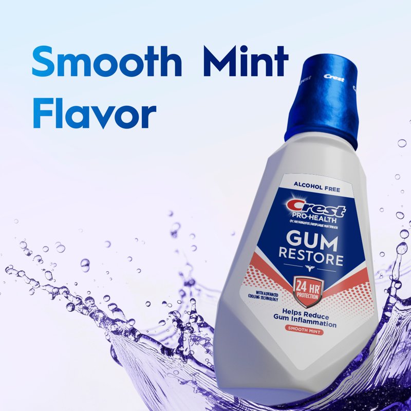 Crest Pro-Health Gum Restore Alcohol-Free Mouthwash - Fresh Mint 1L