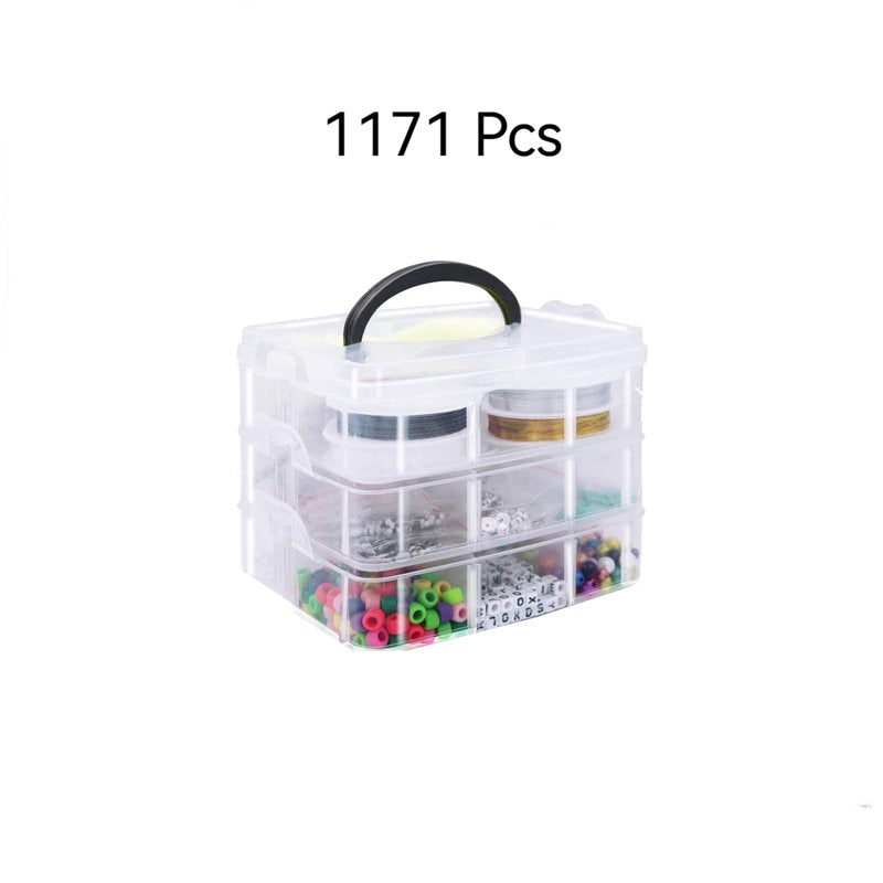 DIY Jewelry Making Kit for Beginners - Beads, Metal Accessories & Tools, 1366 Pieces