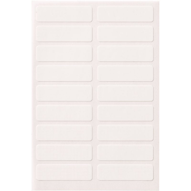 No-Iron Clothing Labels - White, 1/2 x 1-3/4 Inches, Durable, 54 Pack