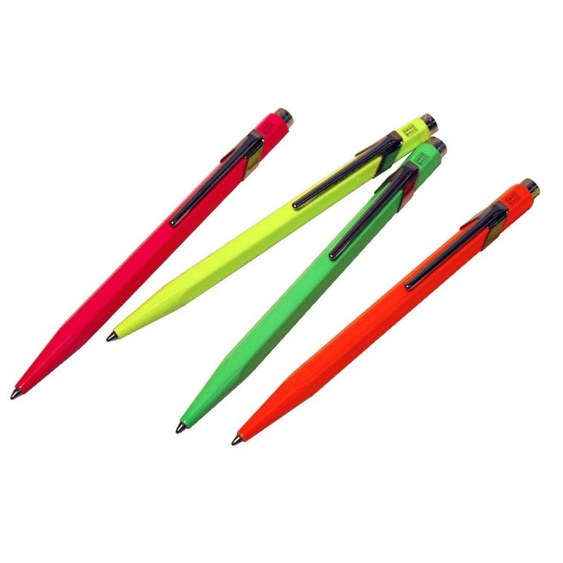 Metal Fluorescent Orange Ballpoint Pen - Swiss Made Iconic Writing Instrument