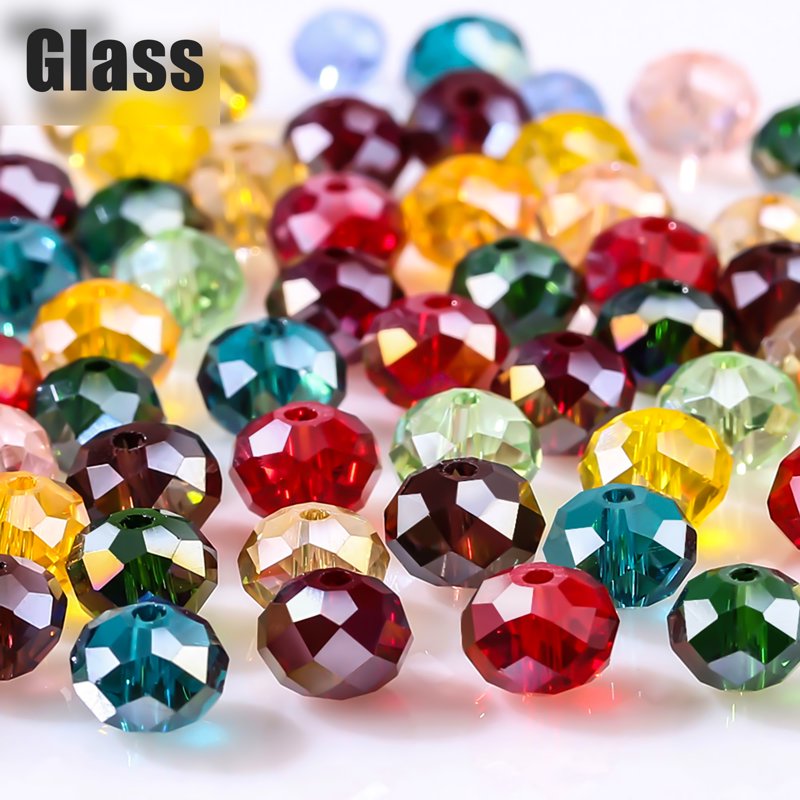 Multi-Color 6mm Crystal Glass Beads for Jewelry Making - 1050pcs