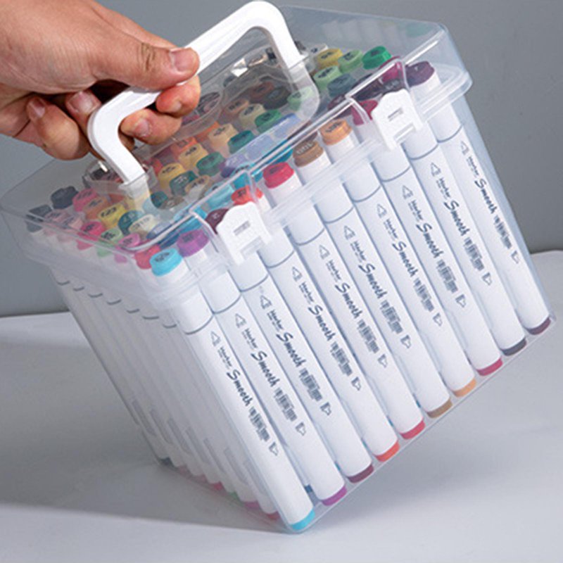Multi-Slot Marker Pen Organizer Case for Art Supplies & Crafts