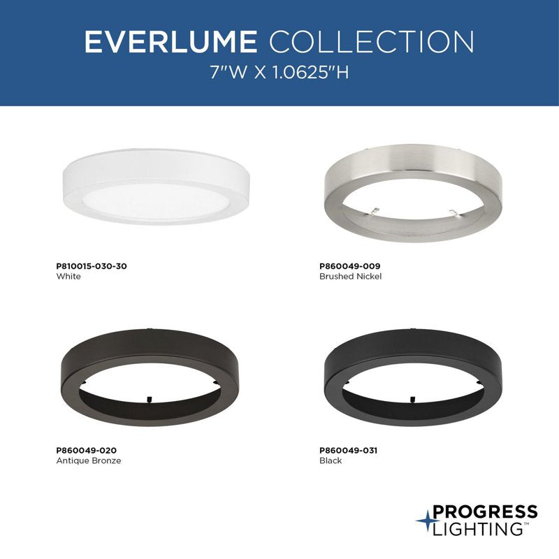 Edgelit Round Trim Ring in Brushed Nickel for Lighting Fixtures