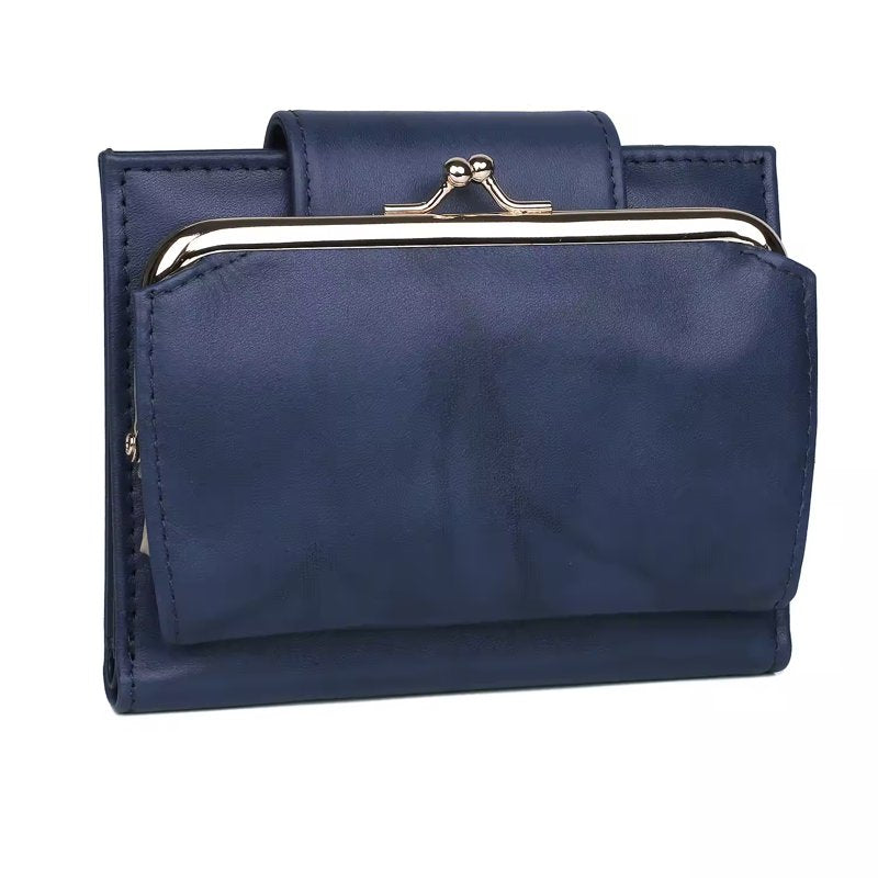 Women’s Leather Cardex Wallet with Multiple Card Slots and ID Window