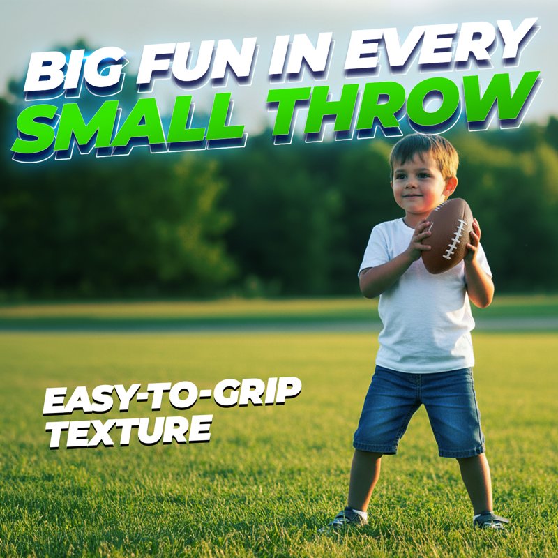 Mini Foam Football for Kids - Soft, Lightweight Indoor & Outdoor Play Ball
