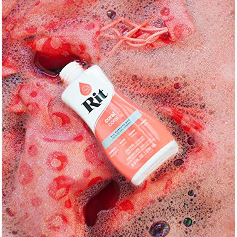 All-Purpose Liquid Fabric Dye - Vibrant Coral, 8 oz